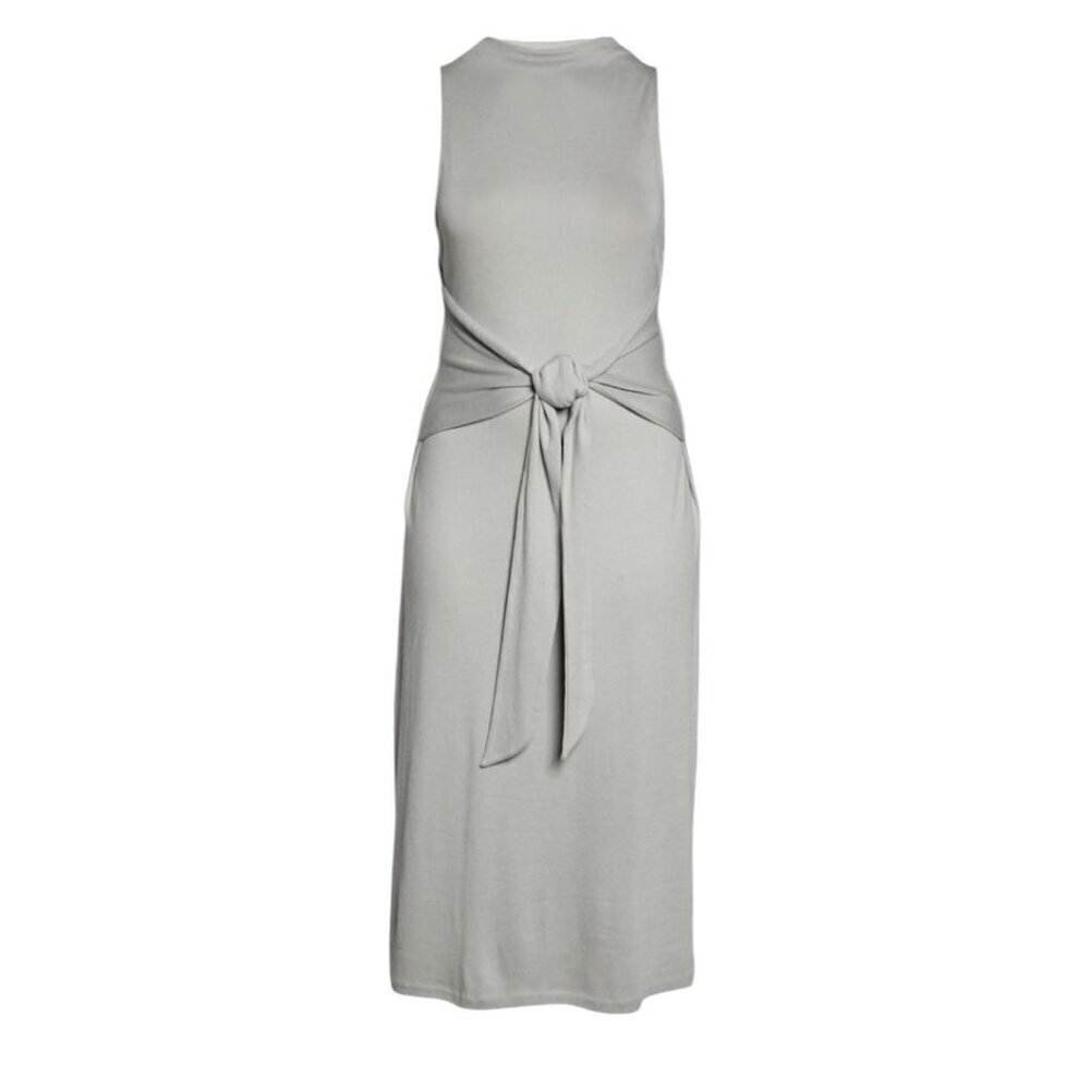 Vince Womens Gray Sleeveless Knit Wrap Waist Maxi Dress Plus Size 3XL New - Picture 9 of 10